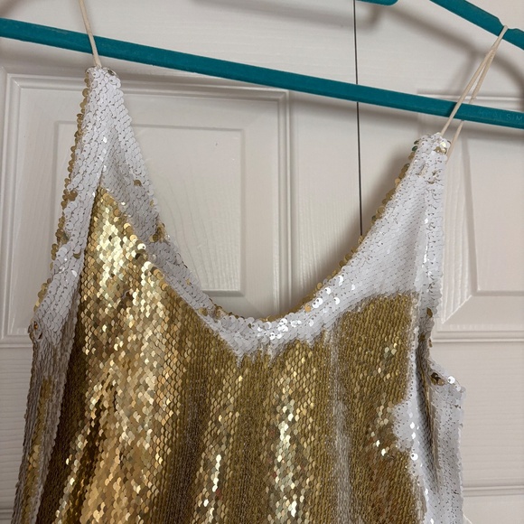 Free People Gold Rush Sequin Mini Dress - Picture 4 of 6